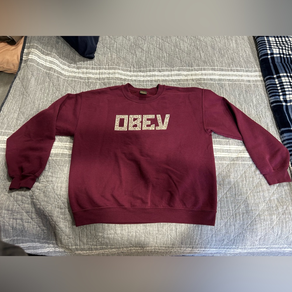 OBEY Burgundy Sweatshirt